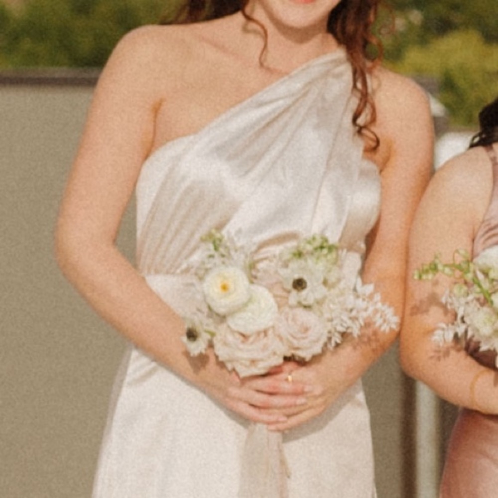 Revelry Soft Champagne Satin Dress